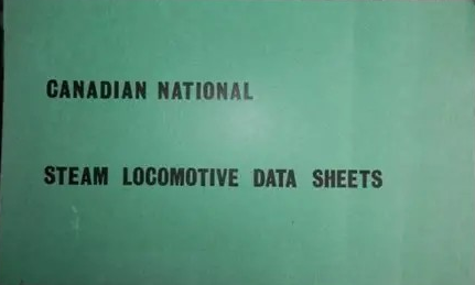 Canadian National Steam Locomotive Data Sheets