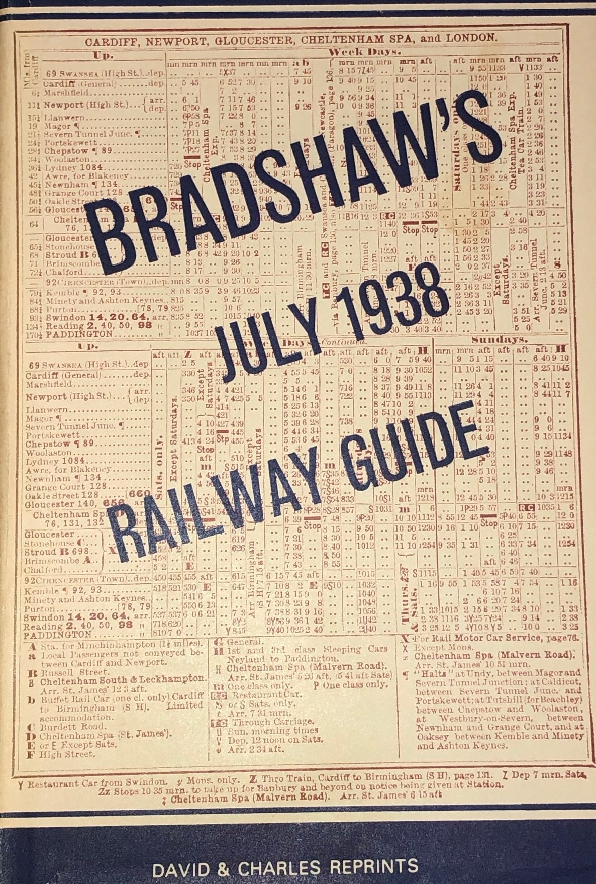 Bradshaw's July 1938 Railway Guide